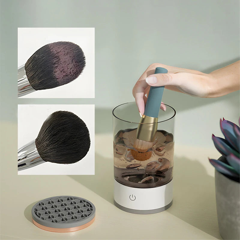 Makeup Brush Cleaner Machine, Electric Makeup Brush Cleaner, Cosmetic Brush  Cleaner, Automatic Spinning Makeup Brush Cleaner, Upgraded Make Up Brush